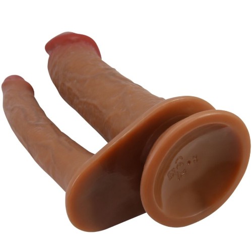 Hulbert Double Realistic Dildo with Vibration Brown