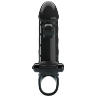 Vibrating Penis Sleeve Natural Feel Black