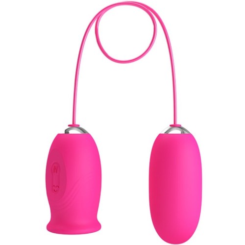 Daisy Vibrator Egg with Clitoral Stimulating Tongue Pink