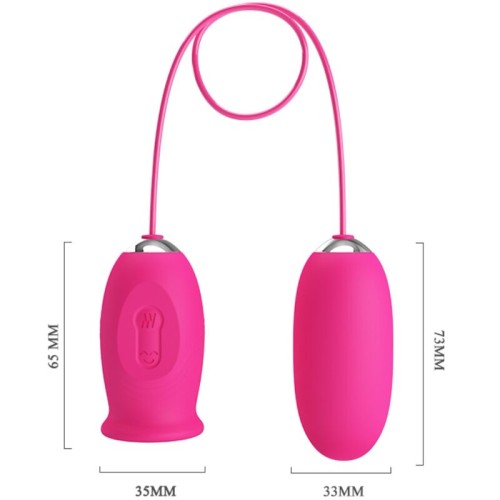 Daisy Vibrator Egg with Clitoral Stimulating Tongue Pink