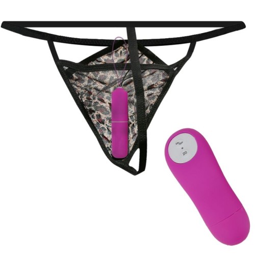 Pretty Love Tanga with Vibrating Bullet and Remote Control Purple