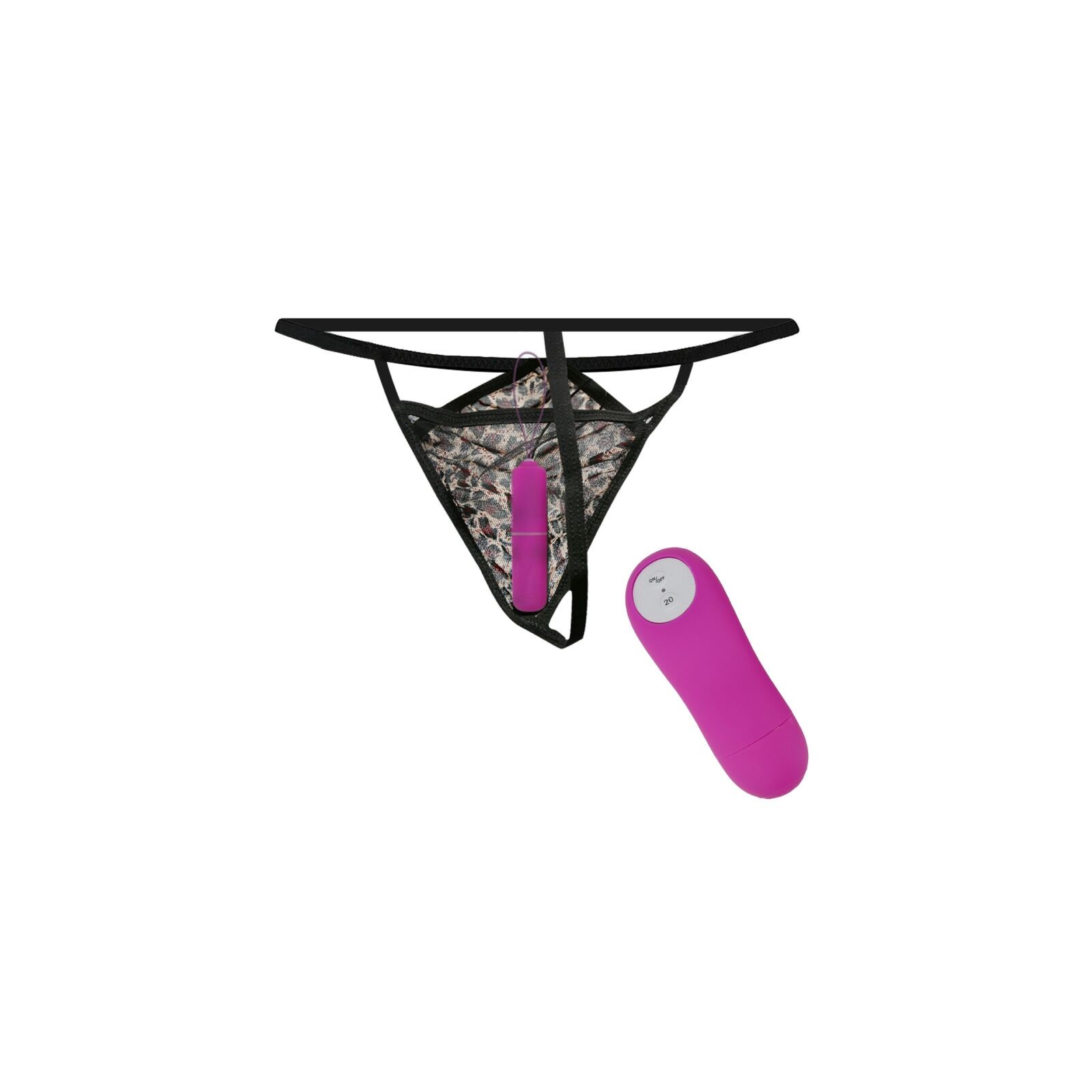 Pretty Love Tanga with Vibrating Bullet and Remote Control Purple