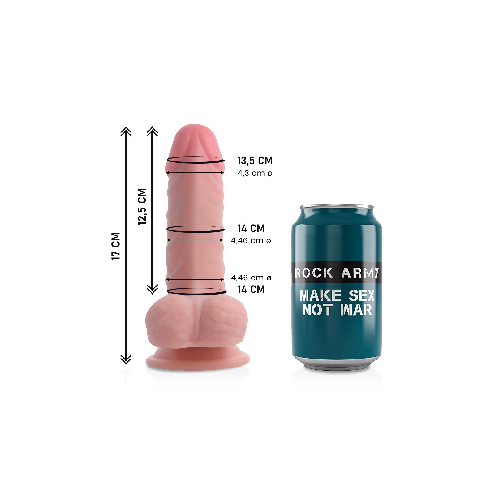 Rockarmy Dildo Realista Dual Density Panzer 17 cm