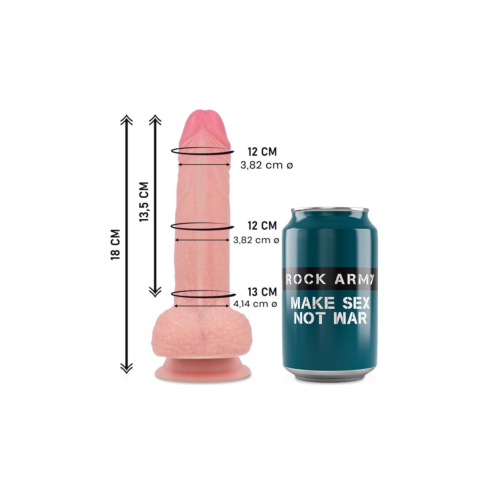 Rockarmy Mustang Liquid Silicone Dildo 18 cm