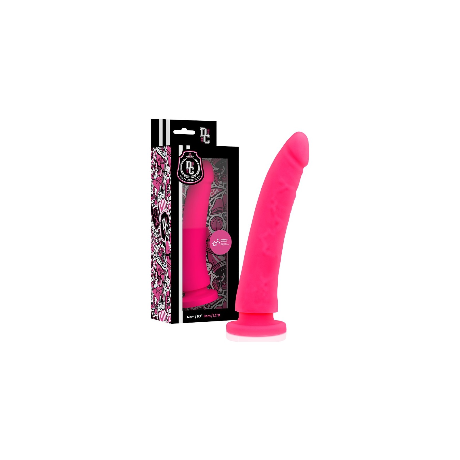 Delta Club Dildo Realista Rosa Silicona Médica 17 Cm