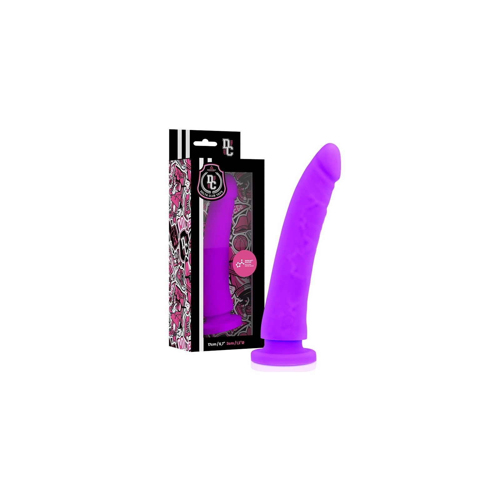 Delta Club - Dildo Realista Lila Silicona Medica 17 cm