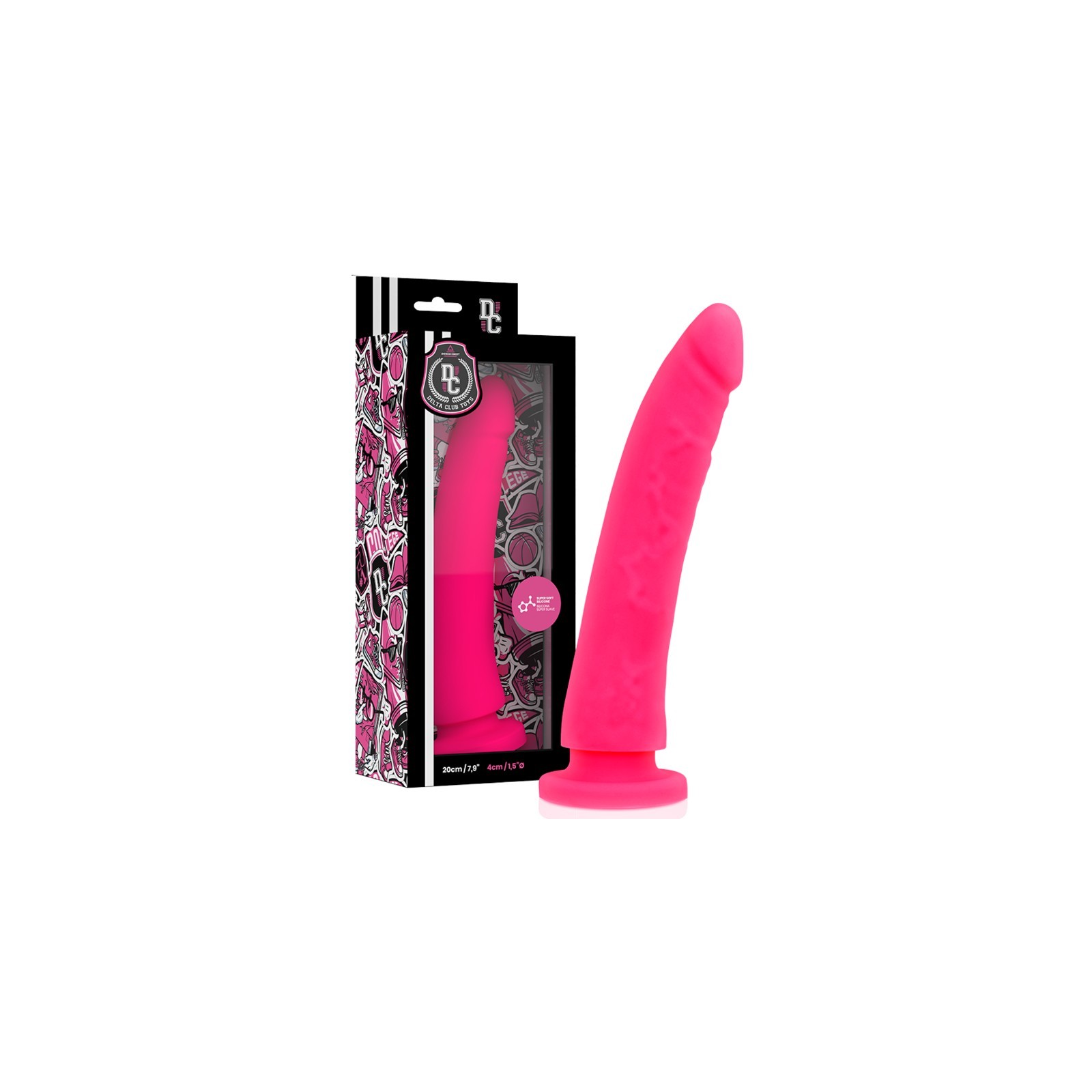 Delta Club Dildo Realista Rosa Silicona Médica 20cm