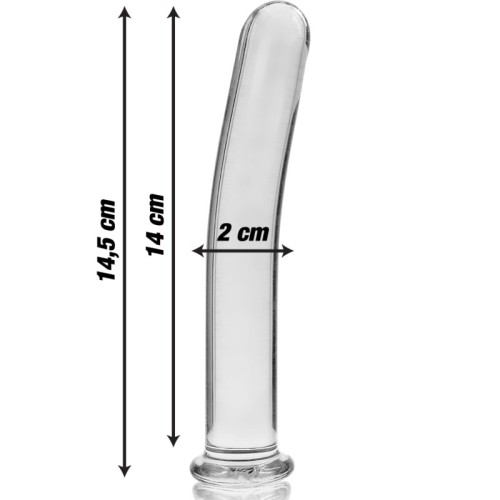 Model 8 Transparent Glass Dildo 14.5cm