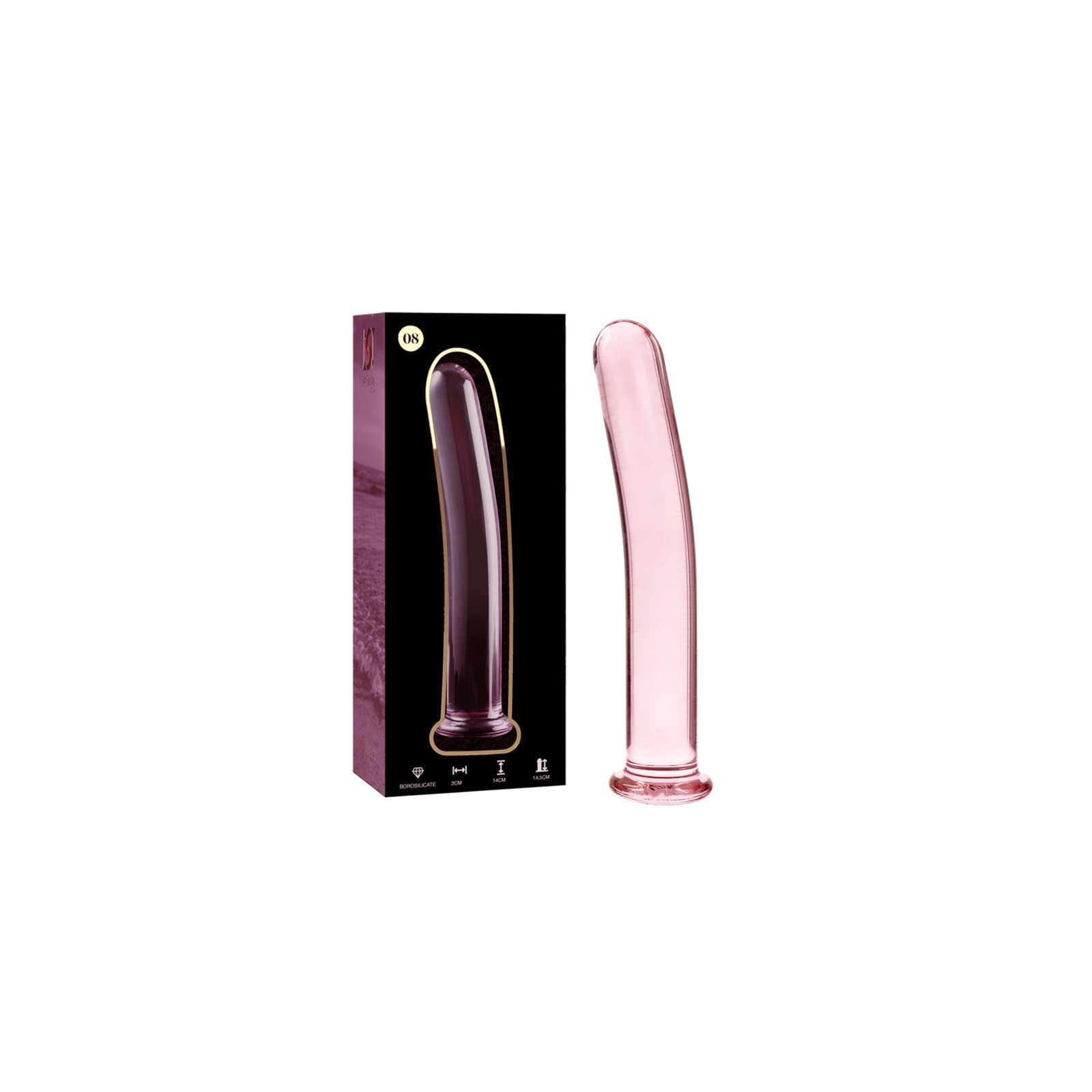 Ibiza Nebula Series Dildo Cristal Rosa 14.5cm