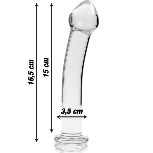 Modelo 11 Dildo Cristal Transparente 16 cm