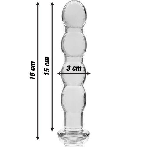 Modelo 10 Dildo Cristal Transparente 16.5cm