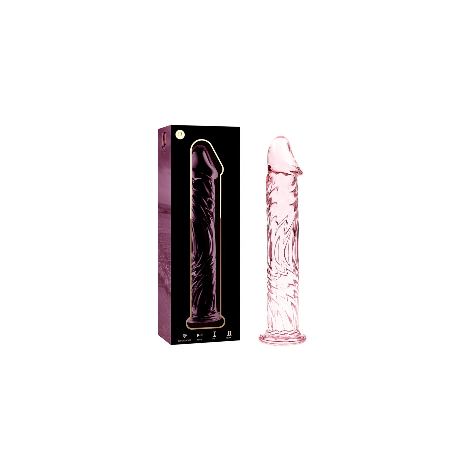 Dildo Cristal Rosa Nebula Series Modelo 12