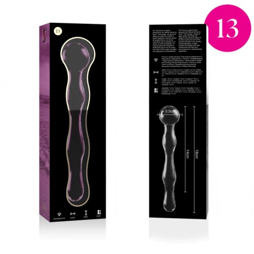 Modelo 13 Dildo Cristal Rosa 18cm