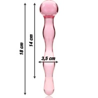 Modelo 13 Dildo Cristal Rosa 18cm