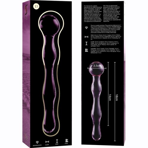 Modelo 13 Dildo Cristal Rosa 18cm