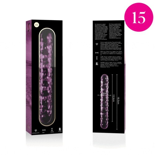 Modelo 15 Dildo Cristal Rosa 18.5cm