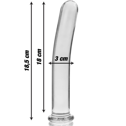 Modelo 17 Dildo Cristal Transparente 18.5cm