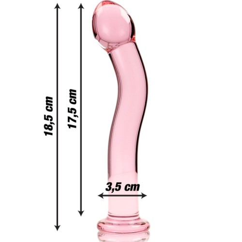 Modelo 18 Dildo Cristal Rosa 18.5cm