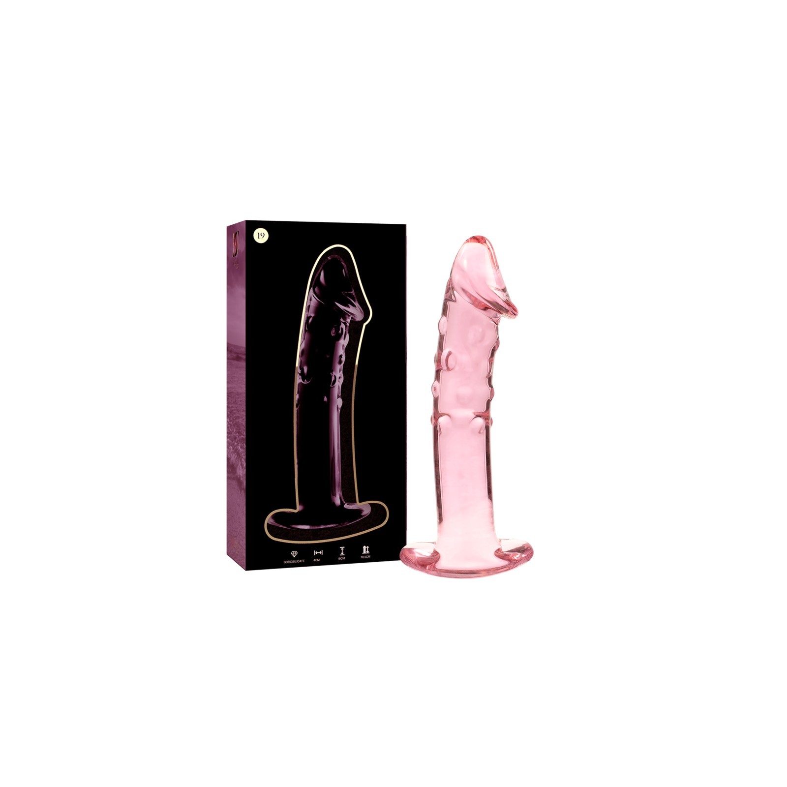 Dildo Cristal Rosa Nebula Series Modelo 19