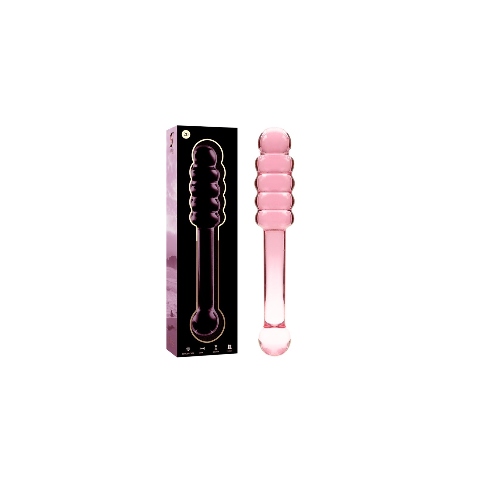 Model 20 Pink Glass Dildo 20.5cm