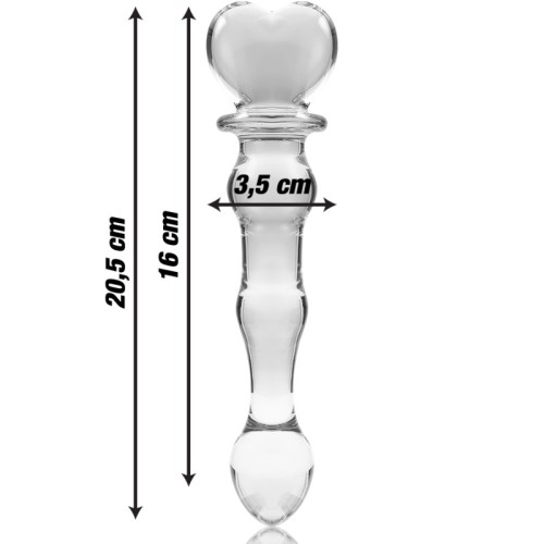 Modelo 21 Dildo Cristal Transparente 20.5cm