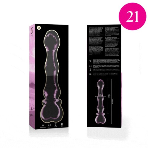 Dildo Cristal Rosa Nebula Series Modelo 21