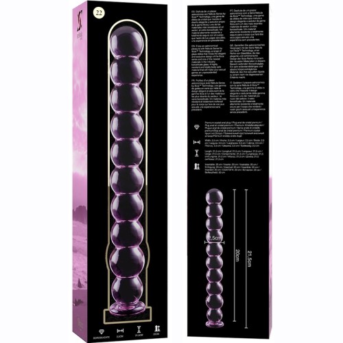 Modelo 22 Dildo Cristal Rosa 21.5 cm