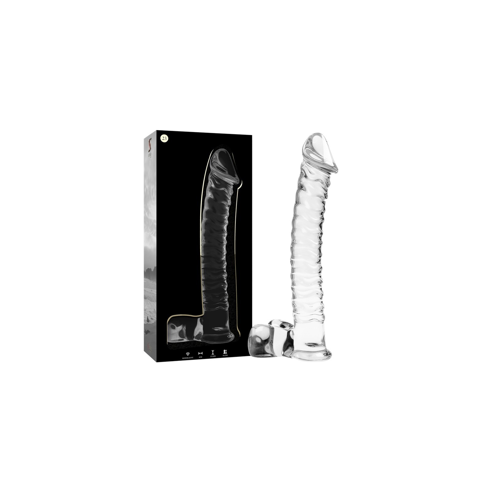 Ibiza Nebula Series Dildo Cristal Transparente 21.5cm