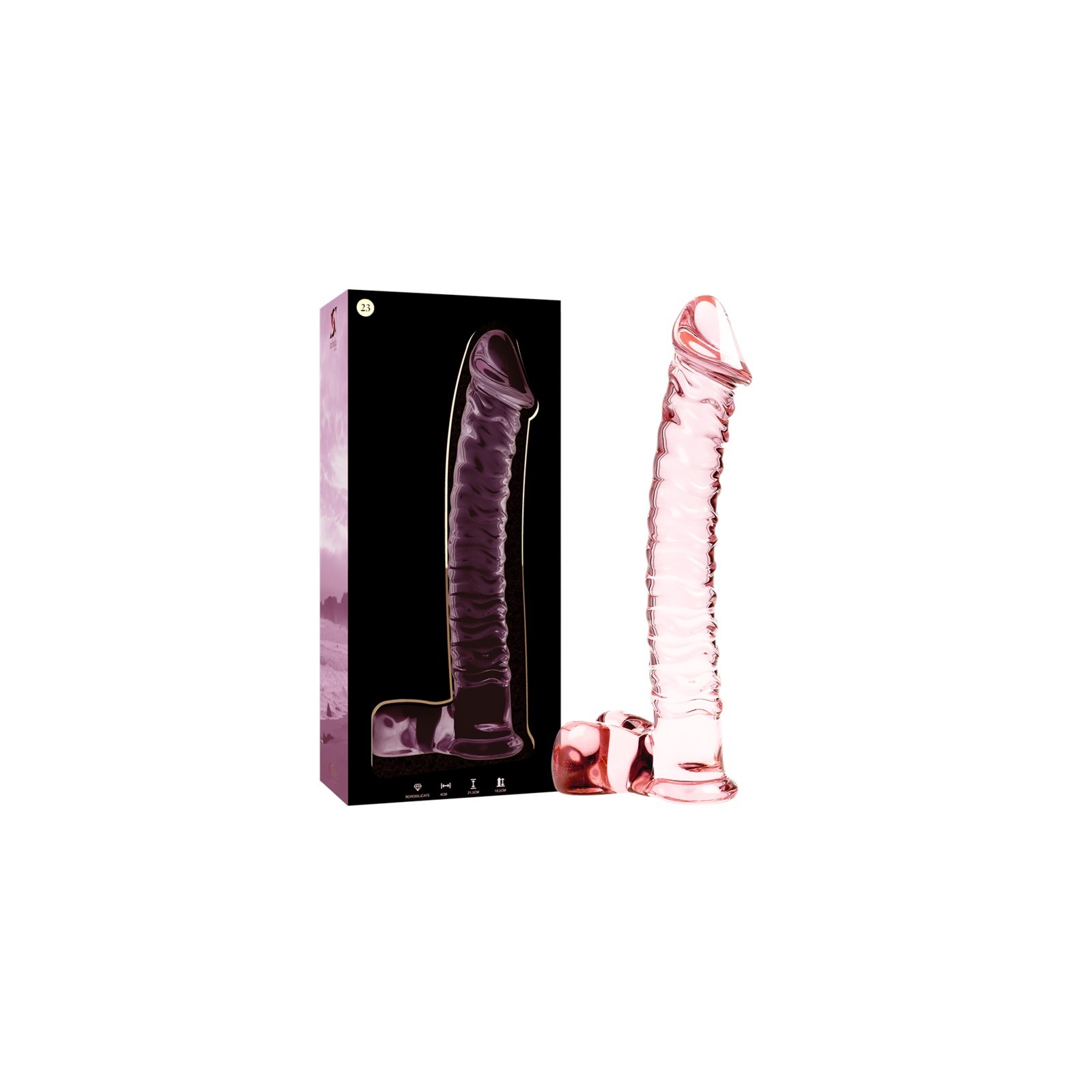 Ibiza Nebula Series Dildo Cristal Rosa 21.5cm