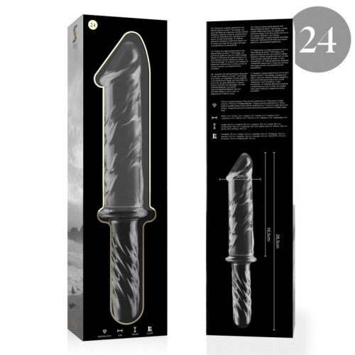 Modelo 24 Dildo Cristal Transparente 28.5 cm