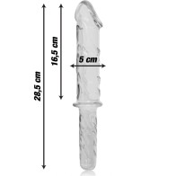 Modelo 24 Dildo Cristal Transparente 28.5 cm