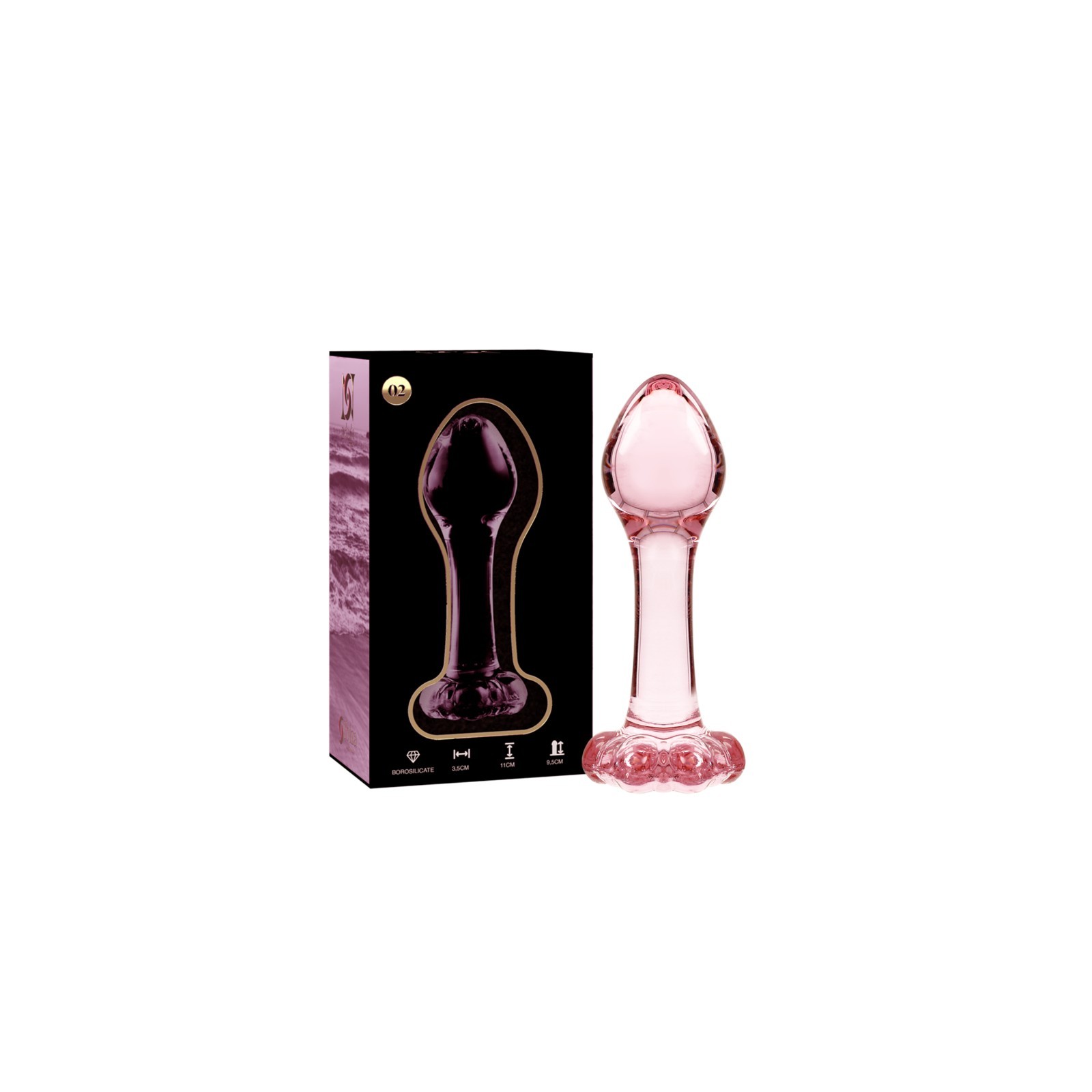 Nebula Series by Ibiza Model 2 Pink Crystal Plug 11 Cm