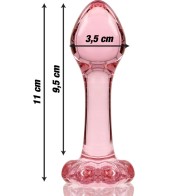 Nebula Series by Ibiza Model 2 Pink Crystal Plug 11 Cm