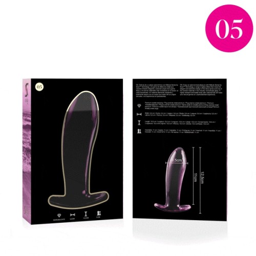 Modelo 5 Plug Cristal Rosa 12.5 Cm - Nebula Series