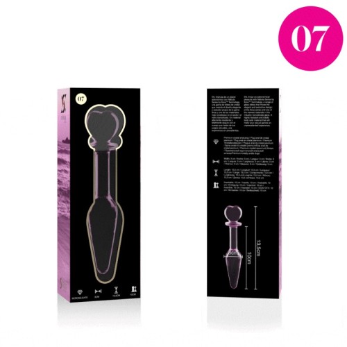 Modelo 7 Plug Cristal Rosa 13.5 cm