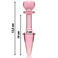 Modelo 7 Plug Cristal Rosa 13.5 cm