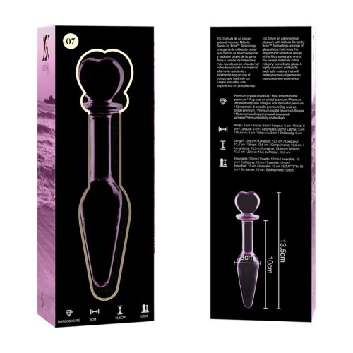 Modelo 7 Plug Cristal Rosa 13.5 cm