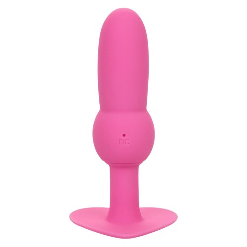 First Time Anal Plug with Beads 10 Vibrations Pink