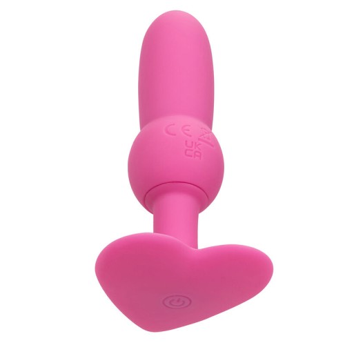 First Time Anal Plug with Beads 10 Vibrations Pink