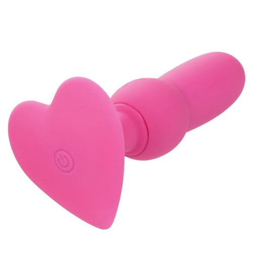 First Time Anal Plug with Beads 10 Vibrations Pink