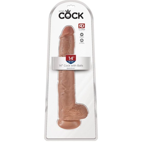 Realistic Penis with Balls 35.6 Cm