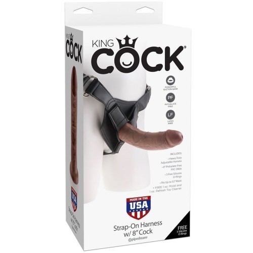 Realistic Dildo Harness 20.3 cm Brown