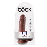 7 Realistic Penis 17.8 cm Brown