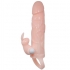 Baile - Brave Man Funda Pene Con Rabbit Vibrador 16.5 Cm Natural