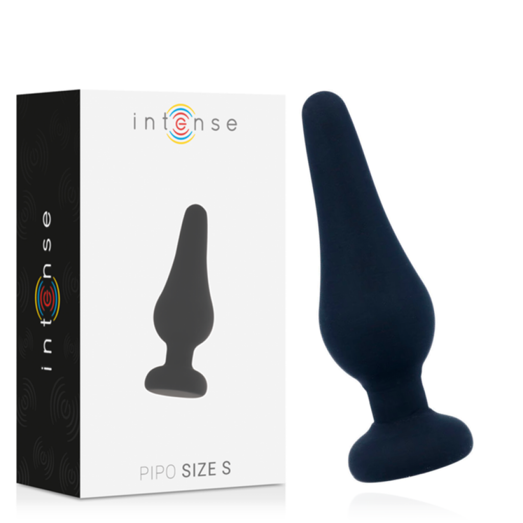 Intense - Plug Anal Pipo S de Silicona Negro 9.8 cm