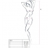 Passion - Woman Bs013 Bodystocking Blanco Talla Única