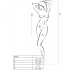 Passion - Woman BS026 Bodystocking Estilo Vestido Blanco Talla Única