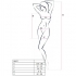 Passion Mujer Bs027 Bodystocking Estilo Vestido Blanco Talla Unica