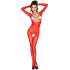 Passion - Woman Bs031 Bodystocking Rojo Talla Única