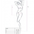 Passion - Woman BS035 Bodystocking Blanco Talla Única